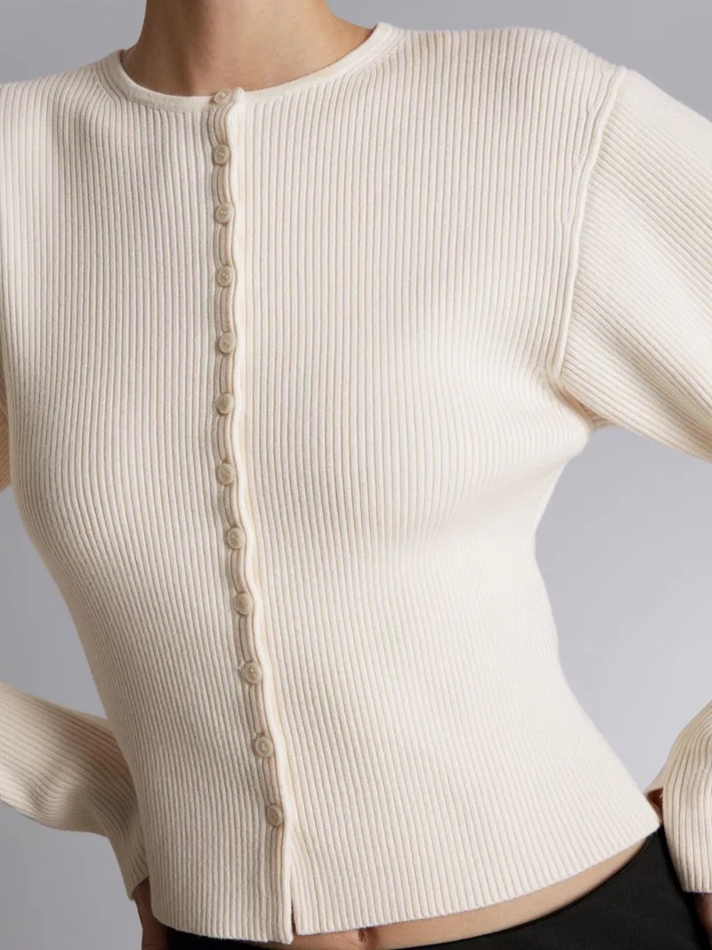 & Other Stories fitted knit cardigan